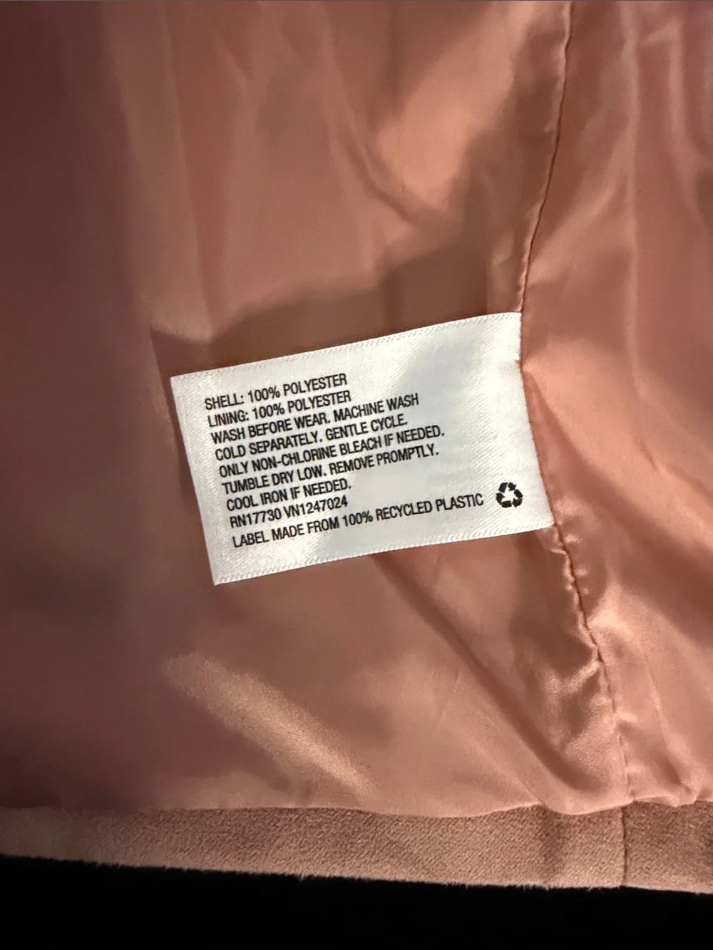 Art Class Pale Pink Moto-Style Faux Suede looking Jacket